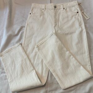 NEW Blank NYC 29 The Lexington Slim Straight High Waist White Jeans